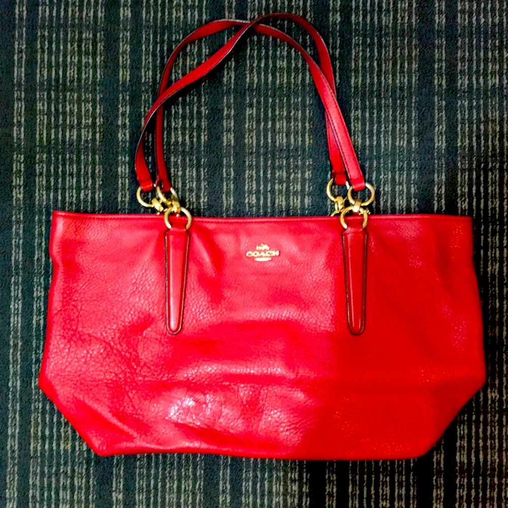 Red coach purse